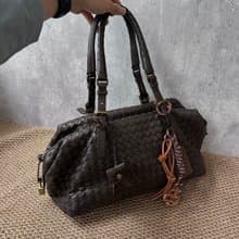 中古包 Bottega Veneta 葆蝶家 經典朱古力編織 Hobo附原裝鎖頭