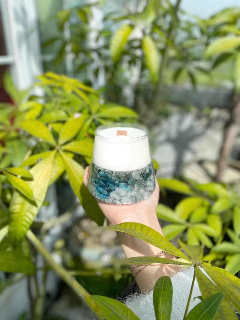 乾燥花果凍蠟燭杯 | 手工香氛蠟燭