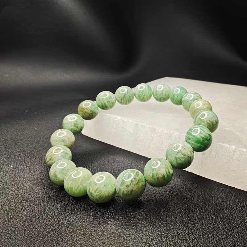 罕有綠色天河石 手串 手鍊 天然水晶 水晶手串 10mm 水晶手鍊