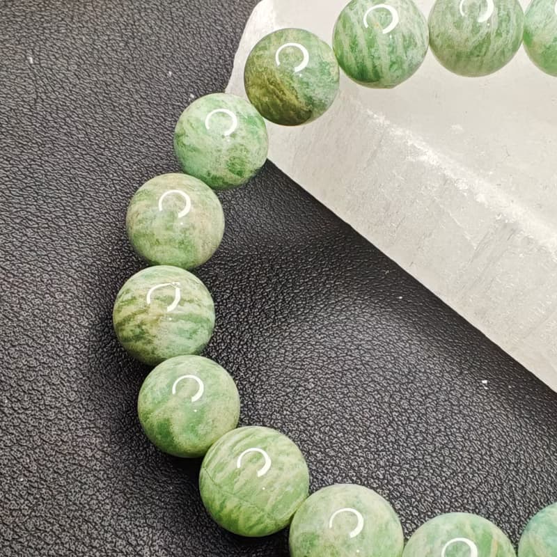 罕有綠色天河石 手串 手鍊 天然水晶 水晶手串 10mm 水晶手鍊