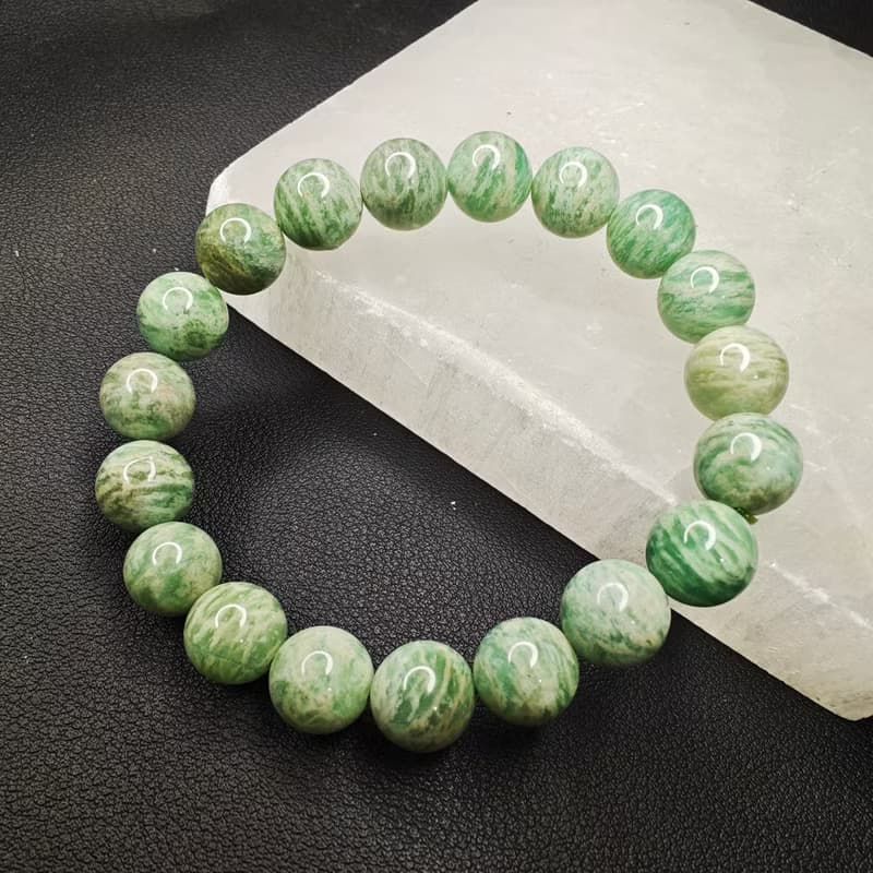 罕有綠色天河石 手串 手鍊 天然水晶 水晶手串 10mm 水晶手鍊