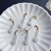 天然緬甸玉翡翠 如意 吉祥如意 隨意扣 項鍊手鍊配飾 禮物