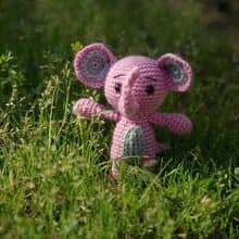 Crochet elephant, Crochet elephant 3,5 inch Stuffed toy, elephant toy