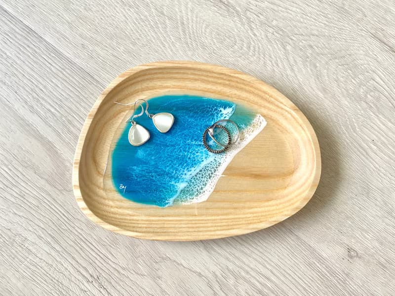 Wood Accessories Tray, Trinkets Dish, Wedding Gift, Home Gift