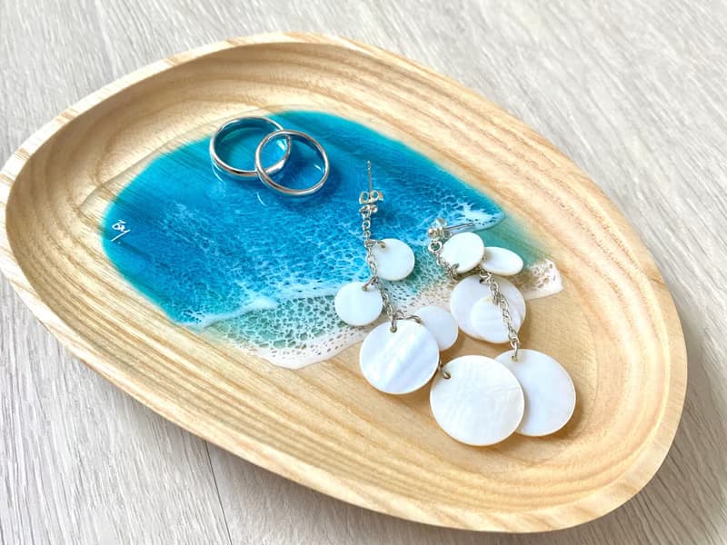 Wood Accessories Tray, Trinkets Dish, Wedding Gift, Home Gift