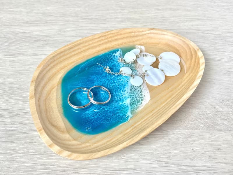 Wood Accessories Tray, Trinkets Dish, Wedding Gift, Home Gift