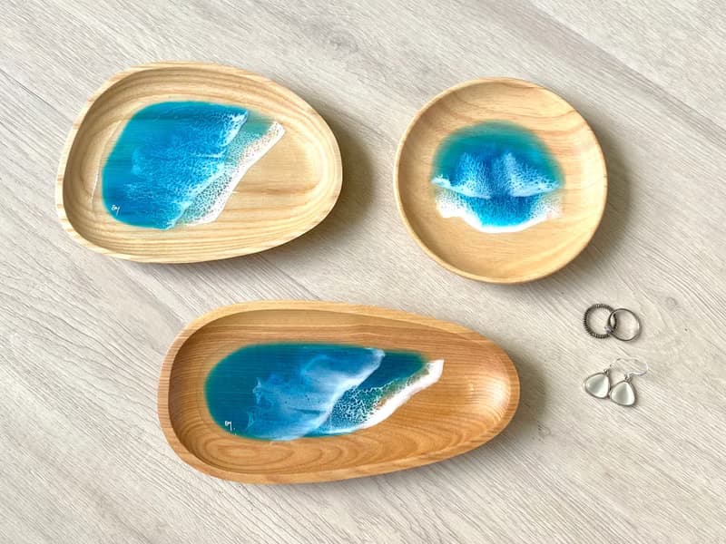 Wood Accessories Tray, Trinkets Dish, Wedding Gift, Home Gift