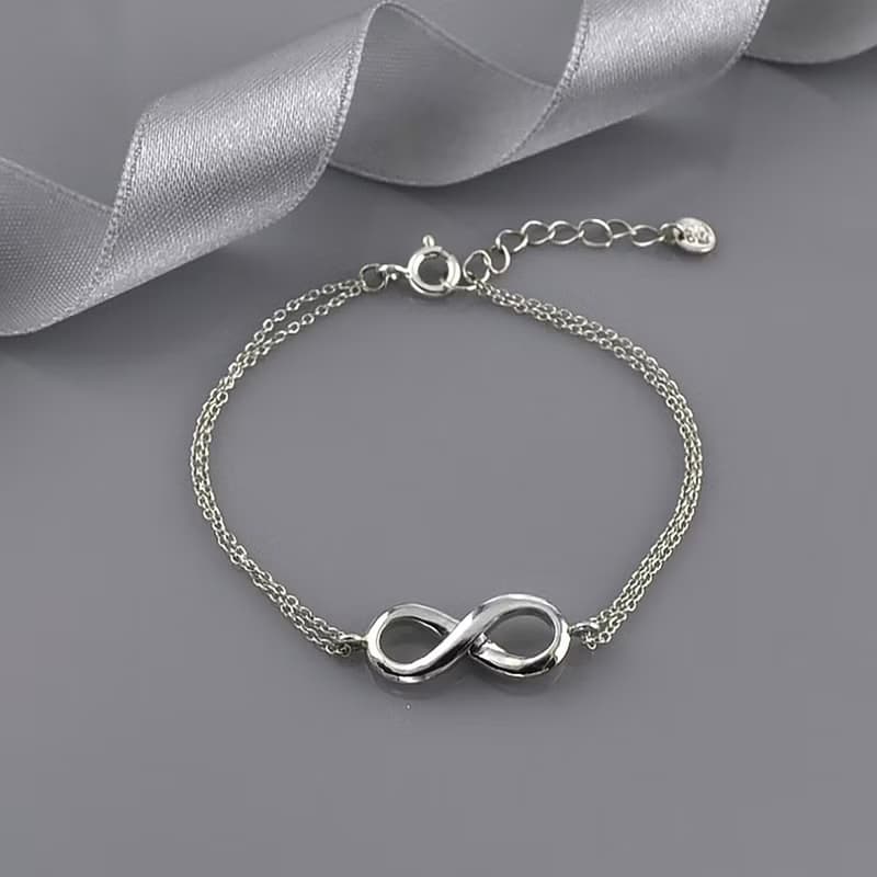 無限雙鍊手鍊 925純銀