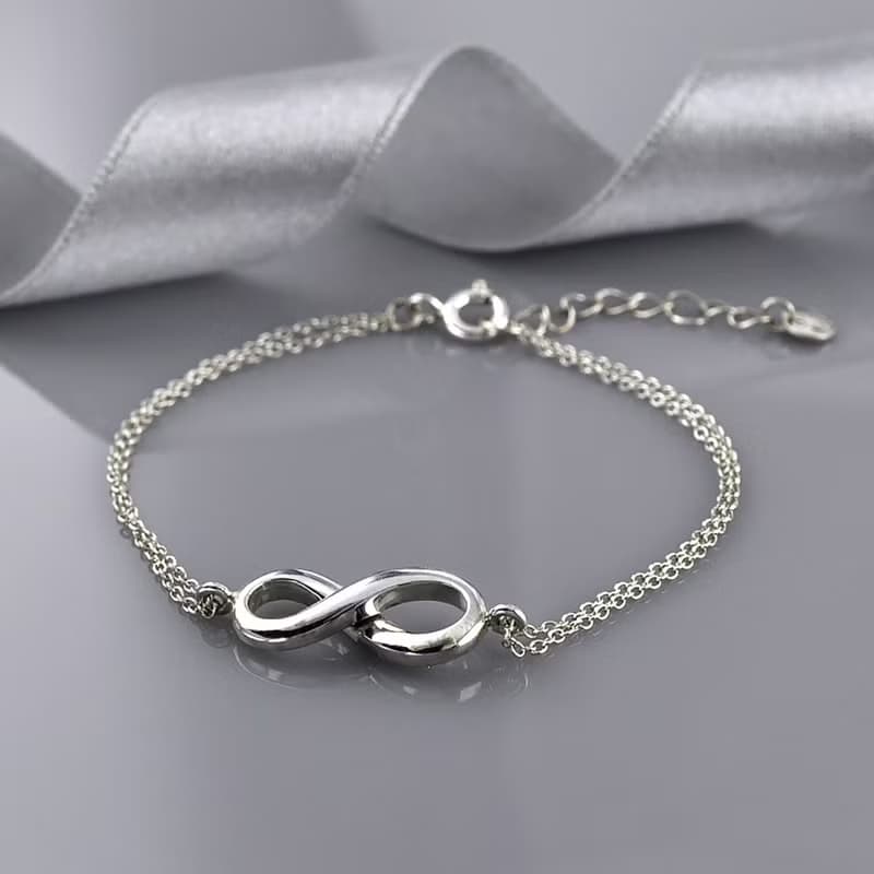 無限雙鍊手鍊 925純銀