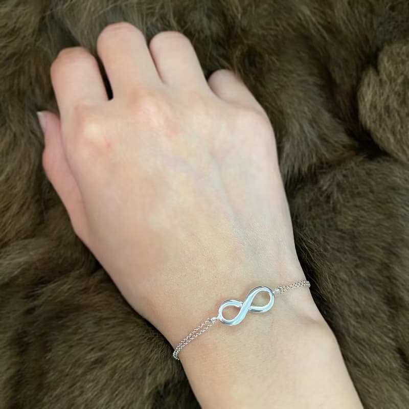 無限雙鍊手鍊 925純銀