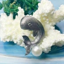 鯨喜 墜子 天然淡水珍珠 6mm 925 純銀項鍊 生日 母親節 禮物