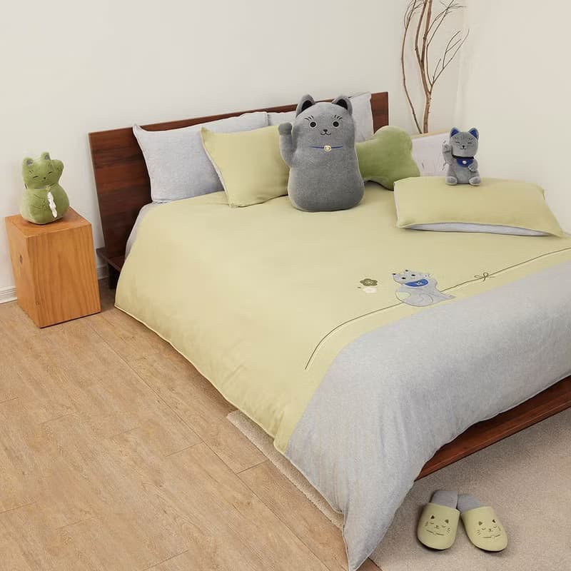 招財貓車用面紙套-抹茶綠