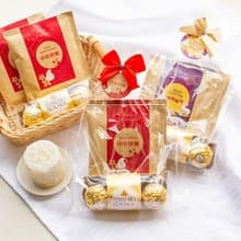 中秋節禮物贈品禮物包 金莎巧克力3顆入+濾掛咖啡2包