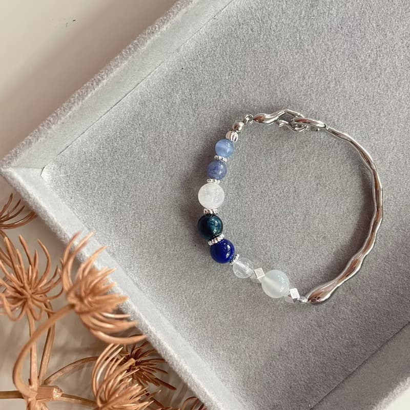 藍色系信心彈性手鍊