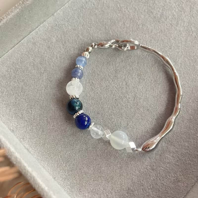 藍色系信心彈性手鍊