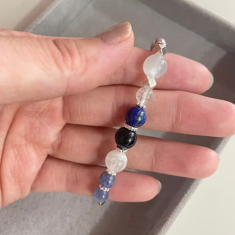 藍色系信心彈性手鍊