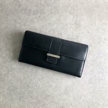 【 日本直送　名牌中古包 】CELINE セリーヌ 財布 ブラック ロゴ レザー 長財布 vintage ヴィンテージ オールド sfeijm