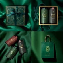 【 茶包禮盒】墨蘭迪綠金 三角茶包茶罐禮盒 烏龍/紅茶/綠茶