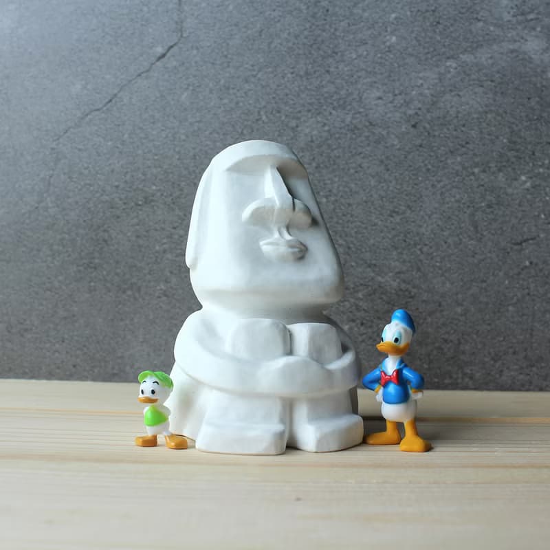 水泥摩艾 Moai－白水泥擴香石款 發呆摩艾 想想摩艾 懶洋洋摩艾