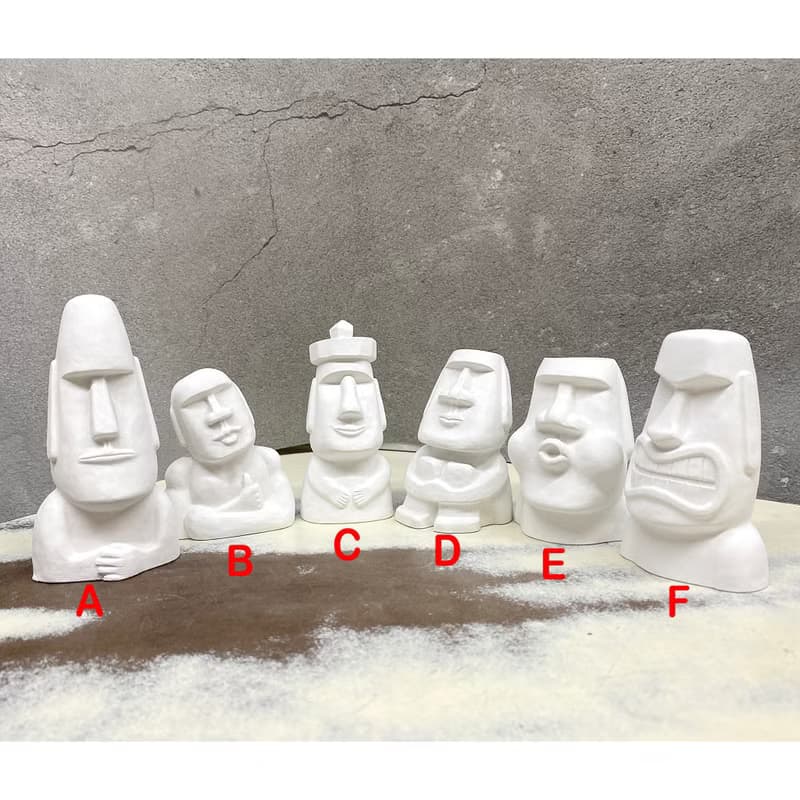 水泥摩艾 Moai－白水泥擴香石款 發呆摩艾 想想摩艾 懶洋洋摩艾