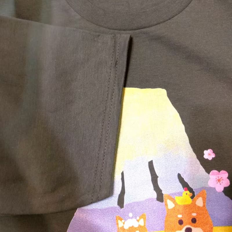 富士山 柴犬T恤