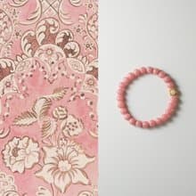 原創舒皙天然紅紋石粉水晶招桃花手工手串