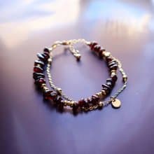 【生日石系列 V | 一月】石榴石碎石|手鏈|