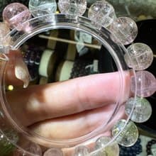 天然高冰體仙女冰淇淋碧璽10.5mm34.66g冰透彩串高頻磁場旺夫石