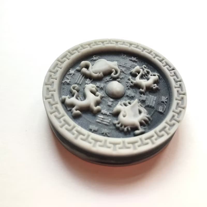 吉祥四獸-黑白色太極八卦玉巧色雕刻吊墜車掛項鍊/風水/轉運/送禮