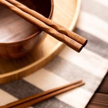 Islandoffer島嶼製作 創意鐵木螺旋筷子 尖頭粗柄筷子 (1對)