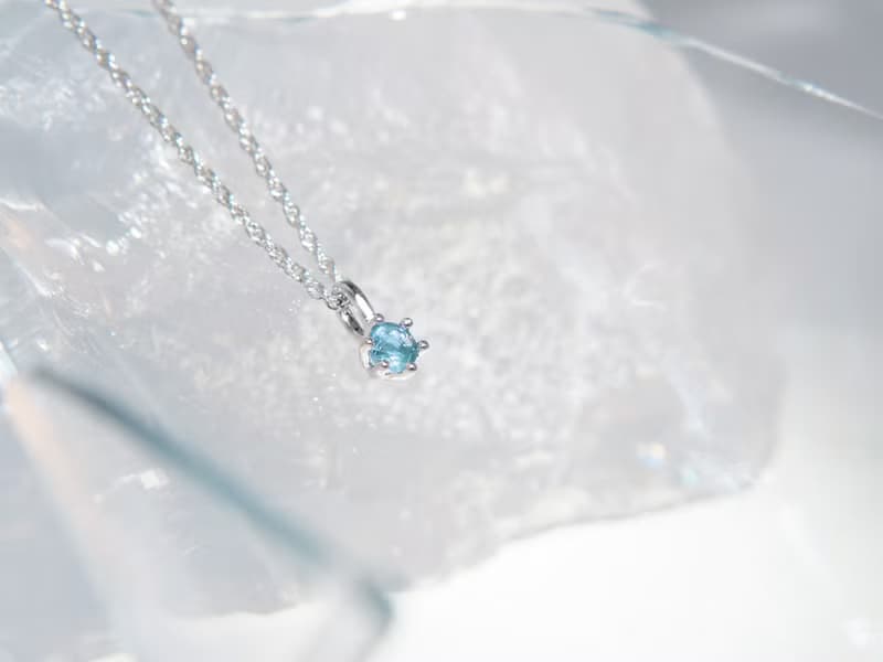 星閃系列 七夕 情人節 禮物 單鑽爪鑲 項鍊 鎖骨鍊 幸運生日石