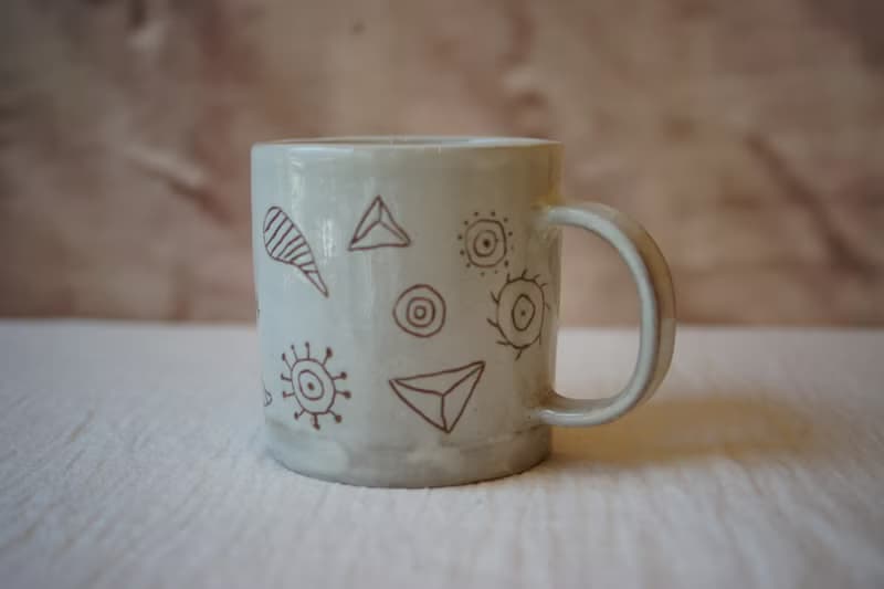 手作粉引馬克杯盤組 有形  午茶杯盤組 午茶系列