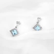 【PurpleMay Jewellery】純18K金貝殼設計天然海藍寶耳釘-E054
