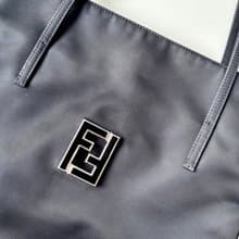 FENDI黑色帆布肩背托特包F15 vintage