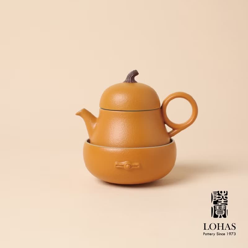 陸寶 大吉大利茶禮 1壺4杯+茶托 茶具組