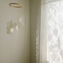 PRE-MADE | Italian xylophone_White Circle | Shell Wind Chime Mobile | #0-326