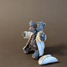 Richard hippopotamus. Crocheted miniature. 6cm.