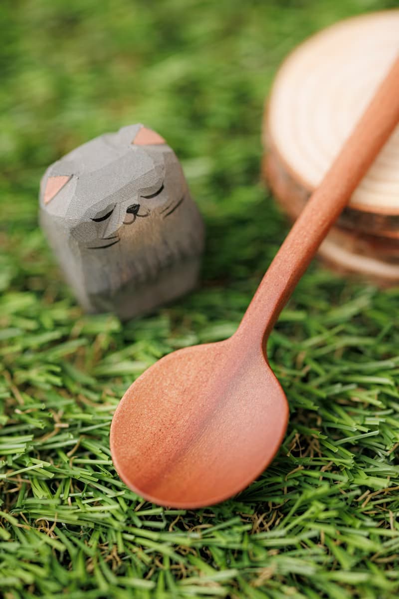 Islandoffer島嶼製作 印尼製造日系天然木可愛甜品匙 木系餐具