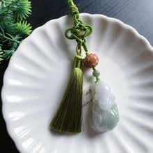 天然緬甸玉 翡翠 翹色巧雕 三腳金蟾 招財進寶 包掛 禮物