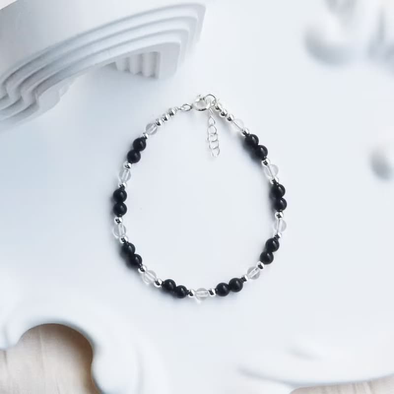 【水晶手串】多彩水晶x天然石x自己動手做xDIY純銀水晶手鍊材料包