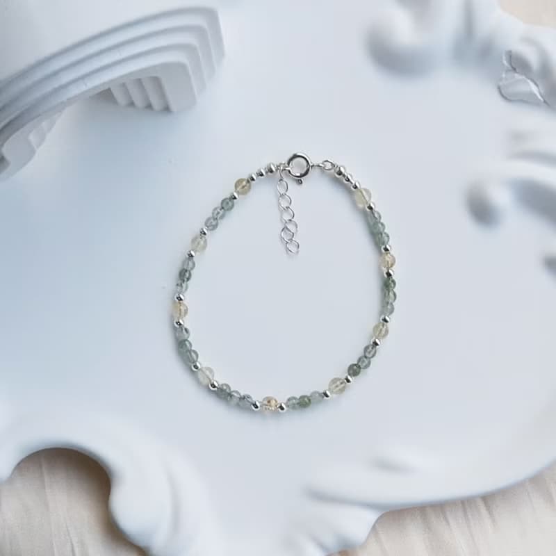 【水晶手串】多彩水晶x天然石x自己動手做xDIY純銀水晶手鍊材料包