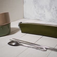 日常系列餐具袋/筷套/限量手工包/小草綠/現貨供應中