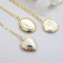 Gold Photo Locket Pendant Necklace Heart Locket Necklace Best Friend Gift for He