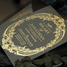 復古西式經典款式邀請咭喜帖設計