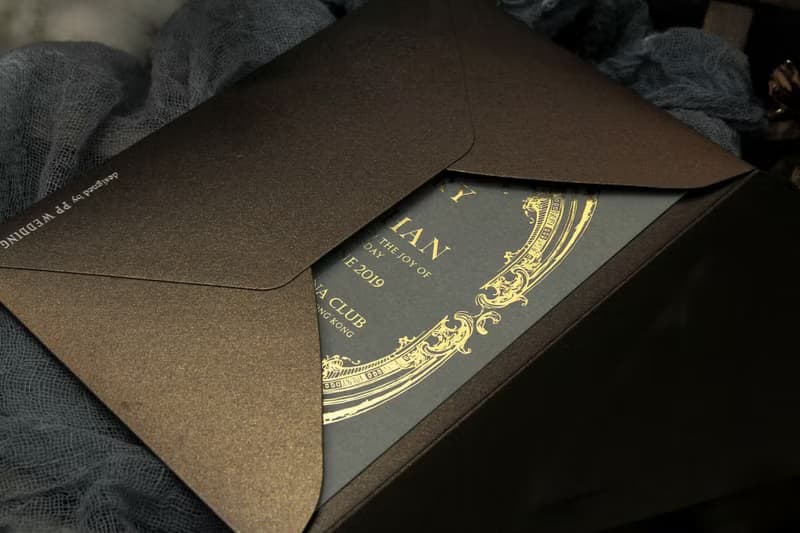 復古西式經典款式邀請咭喜帖設計