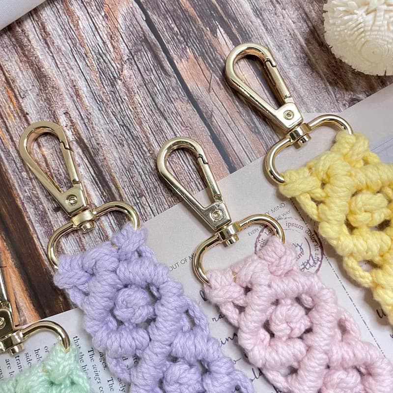 Macrame 編織 流蘇 鑰匙圈 吊飾 多色