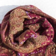羊絨毯刺繡羊毛披肩/針織圍巾/刺繡圍巾/羊絨披巾/喀什米爾Cashmere 聖誕禮物 情人節禮物 交換禮物 生日禮物-花