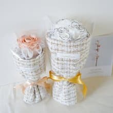 【竒植花物】小香風永生玫瑰花束 情人節/生日/畢業/母親節