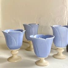 夢境系列－螺旋花型陶瓷高腳杯