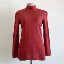 XS Small Vintage SALVATORE FERRAGAMO Maroon Red Wool Sweater Womens Knit Sweater